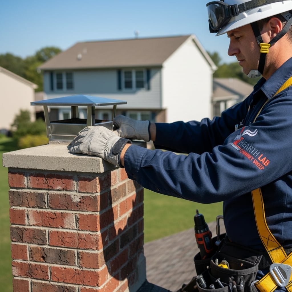 Boston Chimney Cap Installation